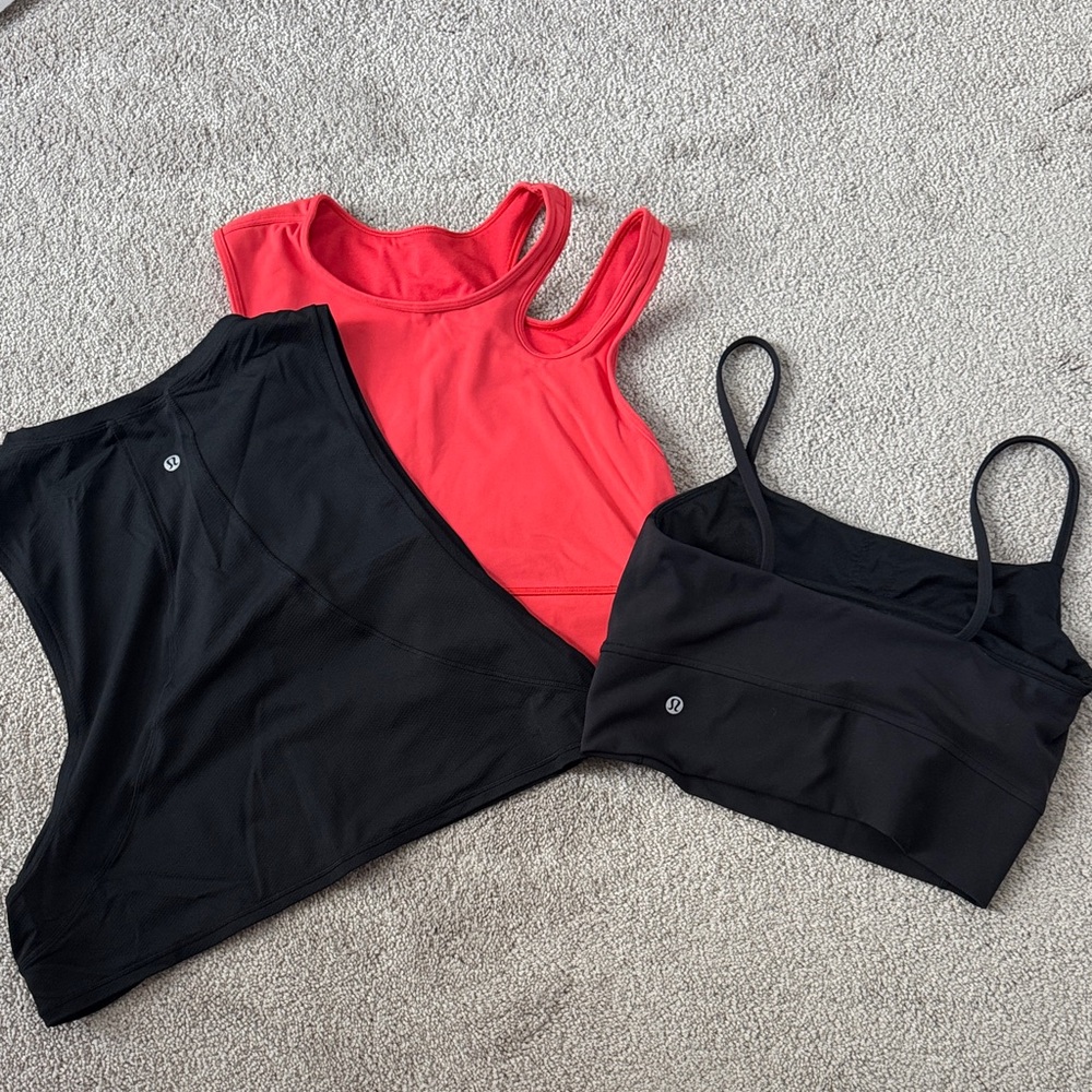 Lululemon Athletica Coral and Black Activewear